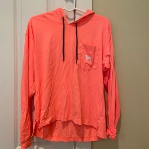 VS pink hooded shirt NWT
